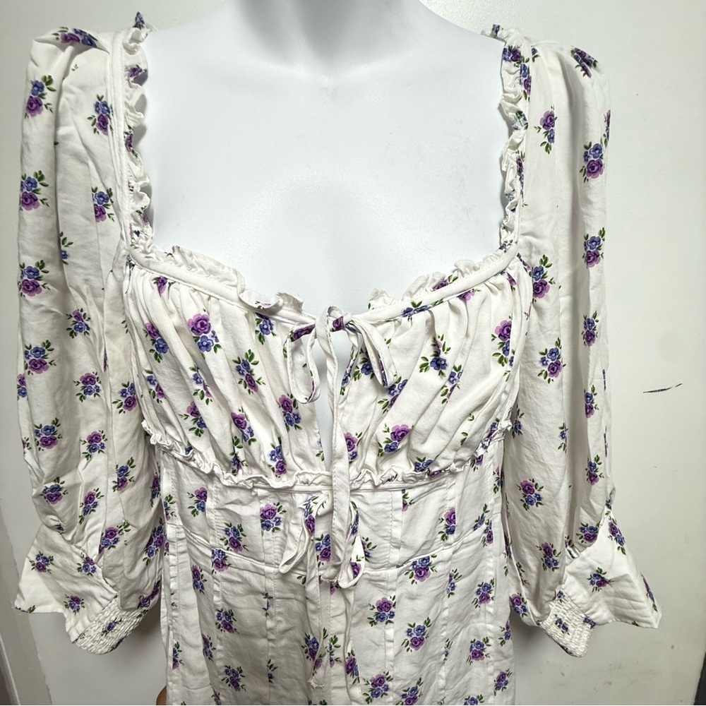 For Love & Lemons Viola Mini Dress White - Picture 7 of 13